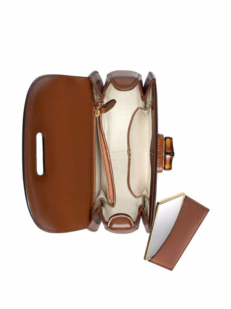 Brown Leather Small Tote Bag