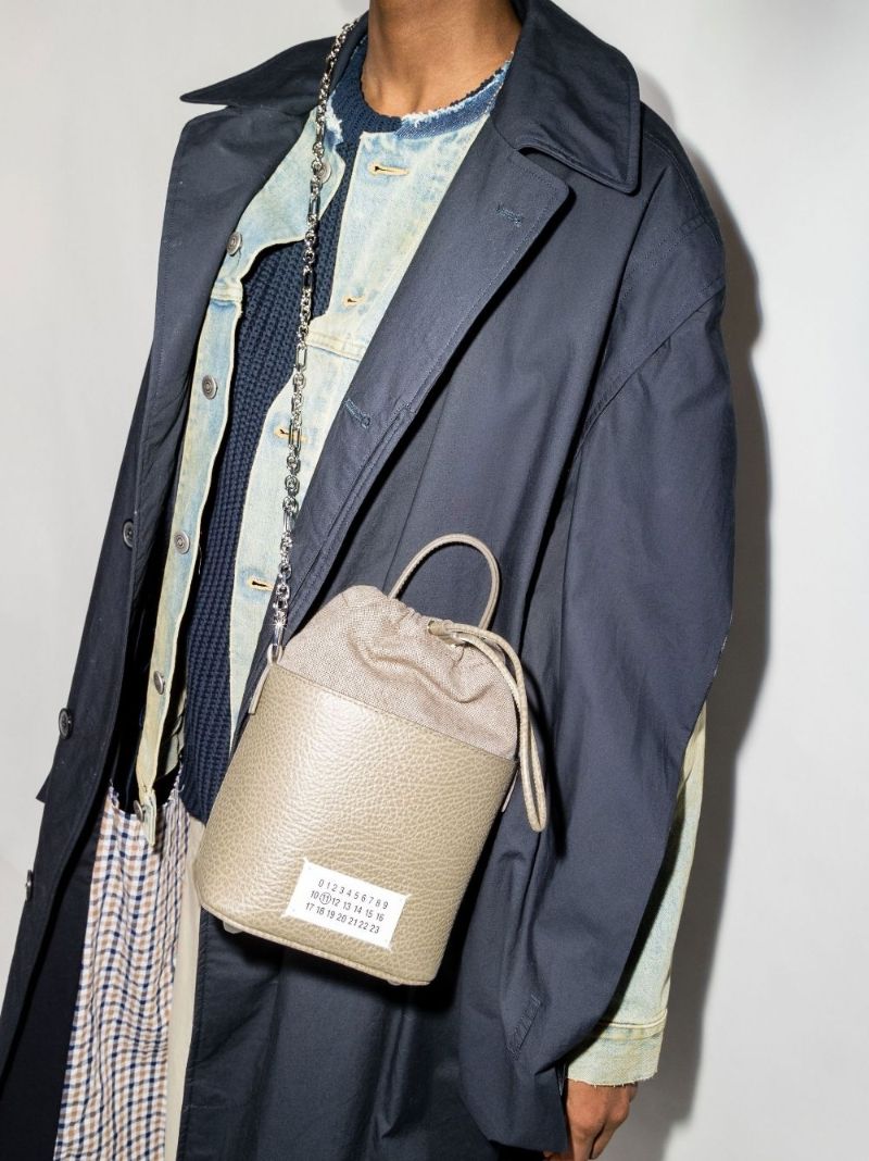 Neutral 5ac Leather Bucket Bag