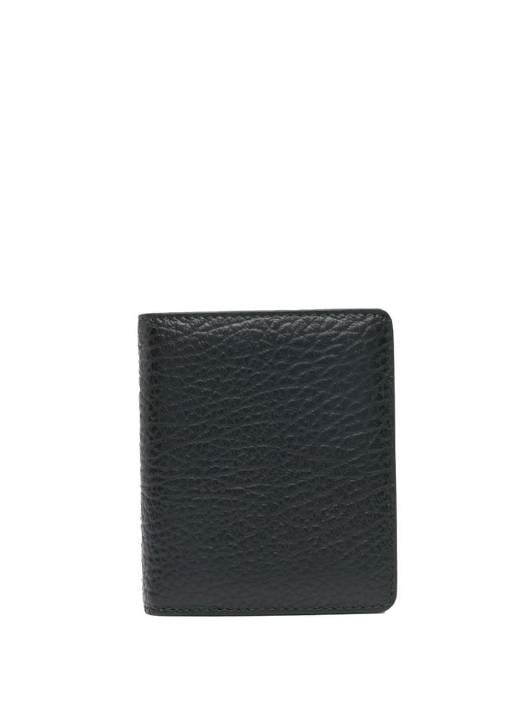 Black Four-stitch Leather Bifold Wallet