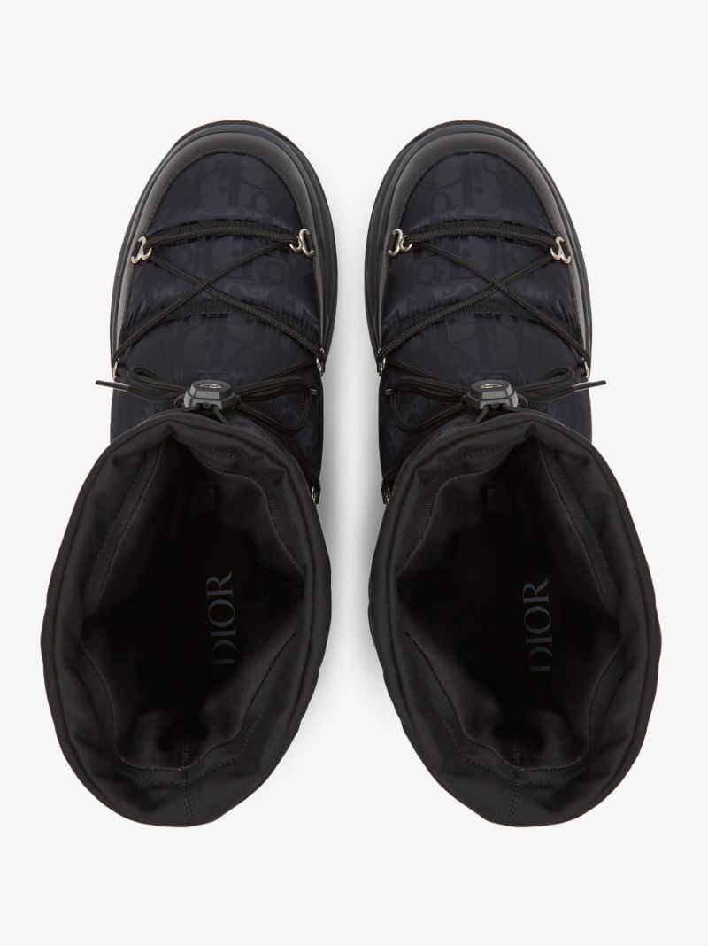 Black Monogram Snow Boots