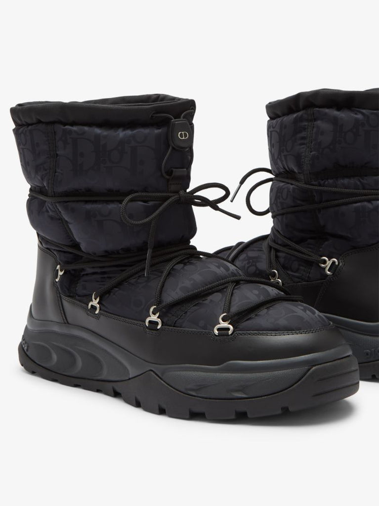 Black Monogram Snow Boots