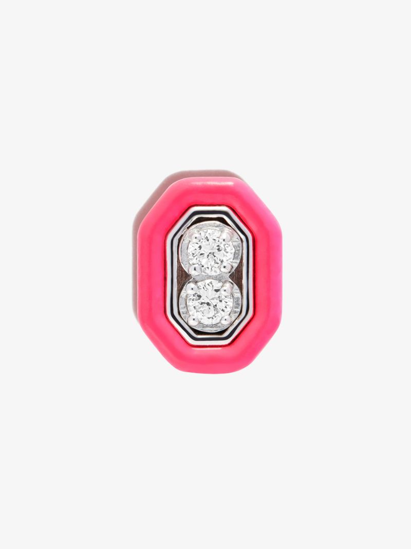 18k White Gold Roma Diamond Earring