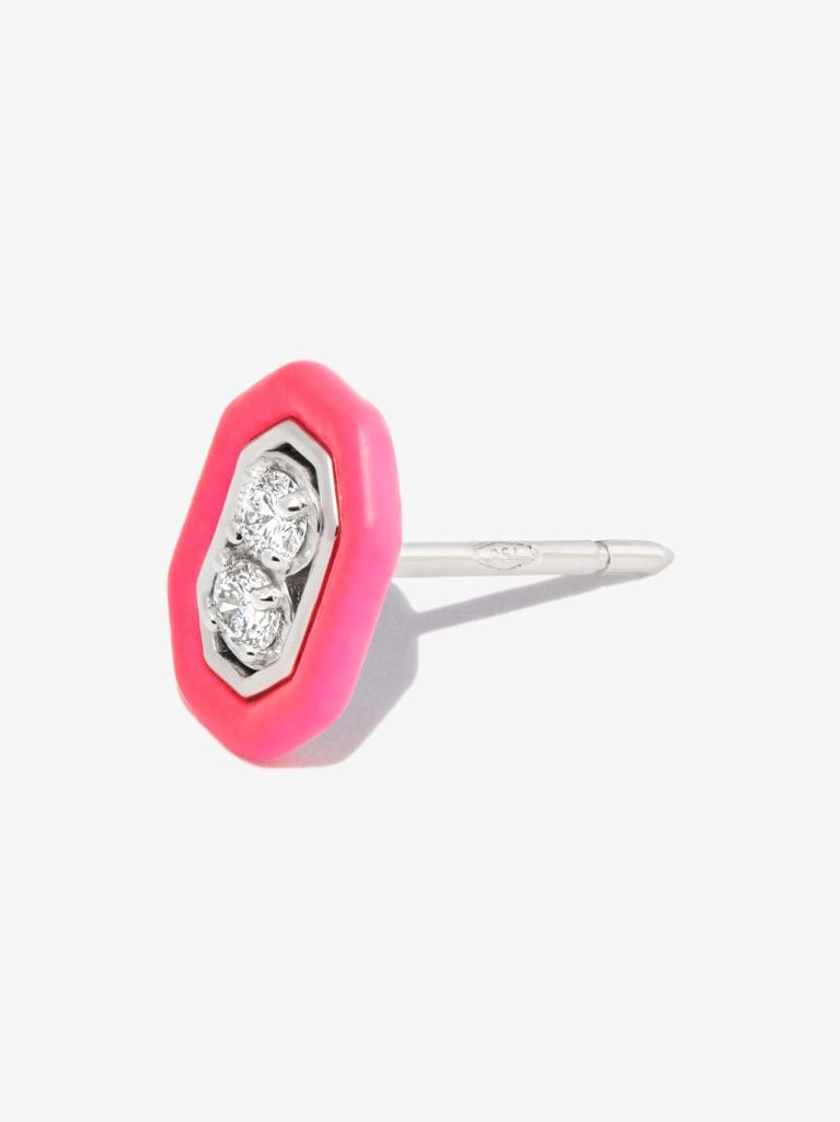 18k White Gold Roma Diamond Earring