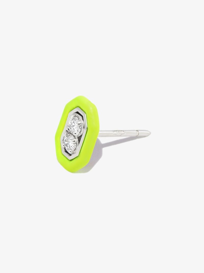 18k White Gold Roma Diamond Earring