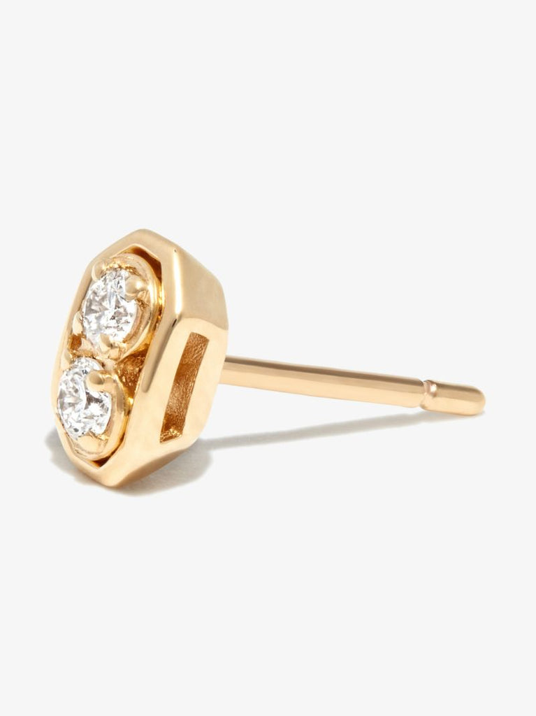 18k Yellow Gold Roma Diamond Earring