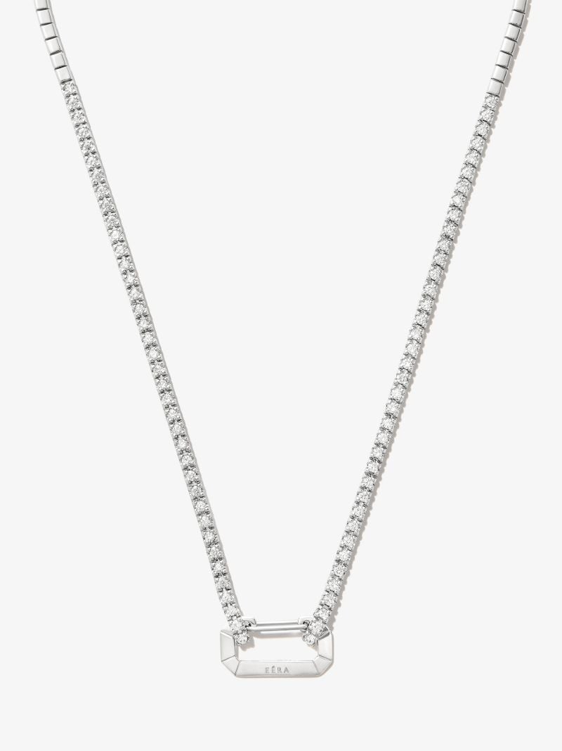 18k White Gold Paris Diamond Tennis Necklace