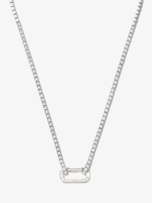 18k White Gold Paris Diamond Tennis Necklace