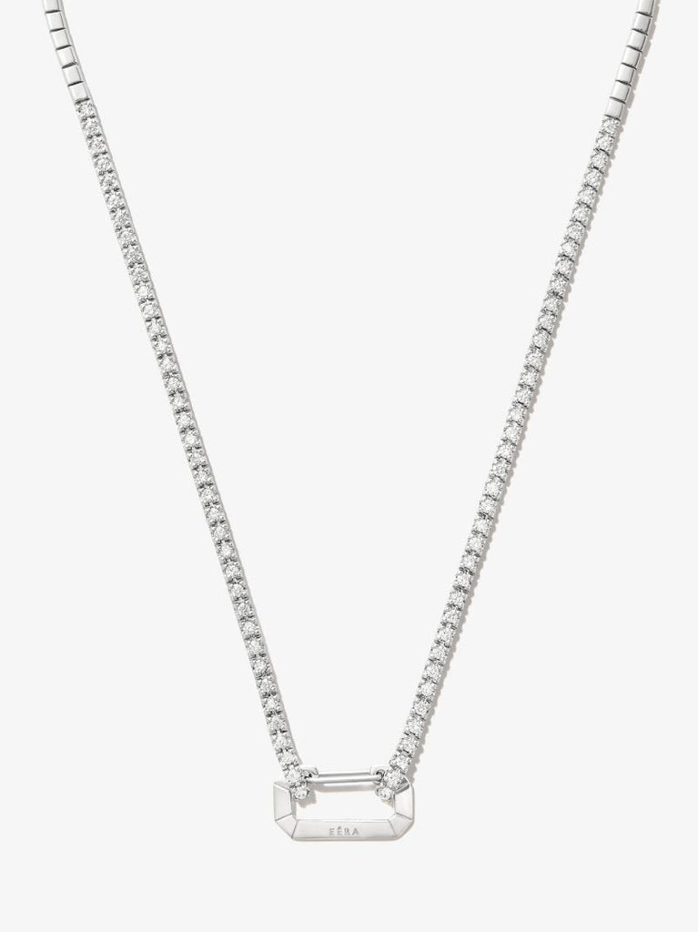 18k White Gold Paris Diamond Tennis Necklace