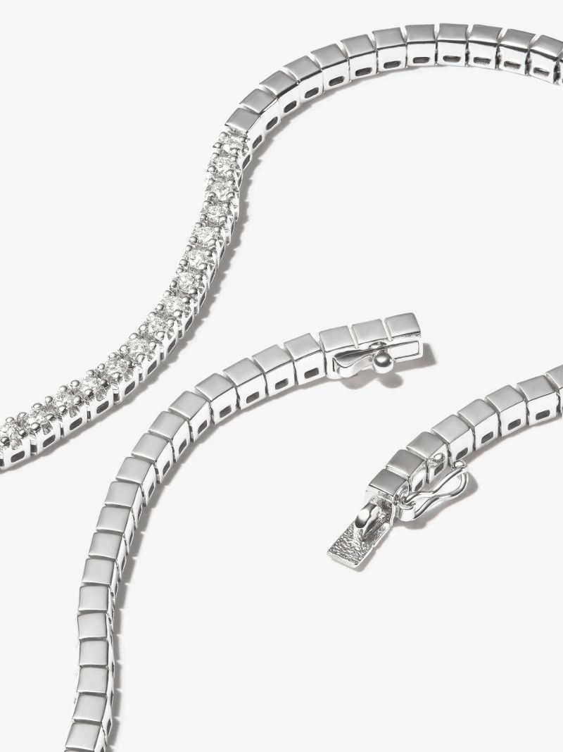 18k White Gold Paris Diamond Tennis Necklace