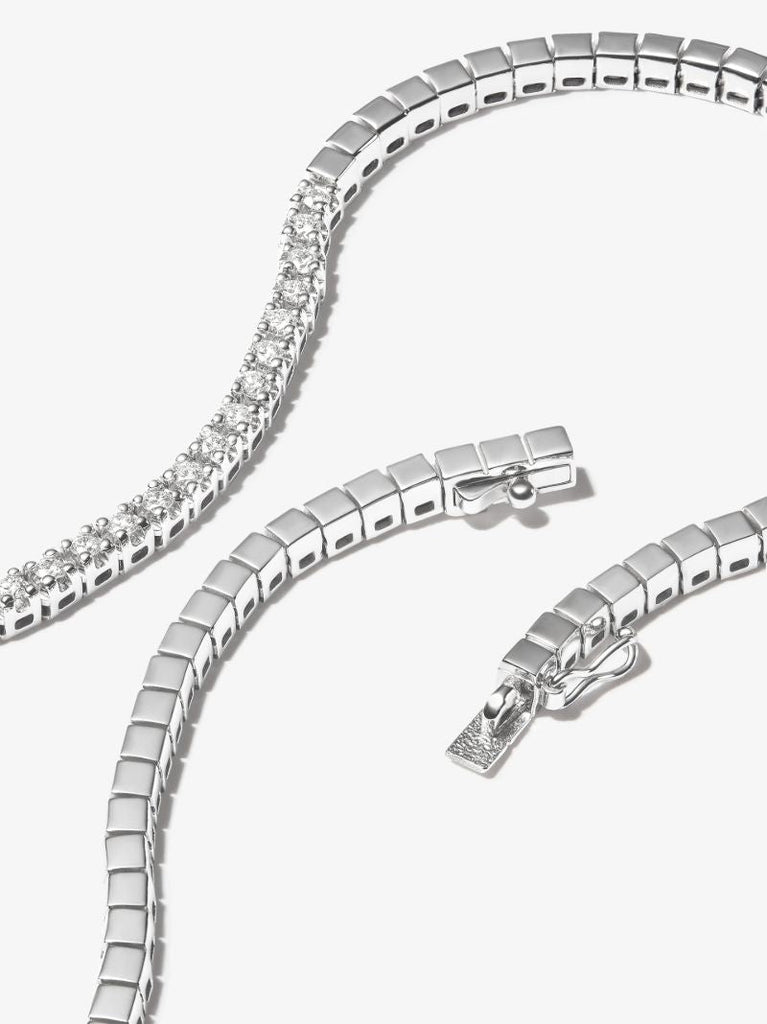 18k White Gold Paris Diamond Tennis Necklace