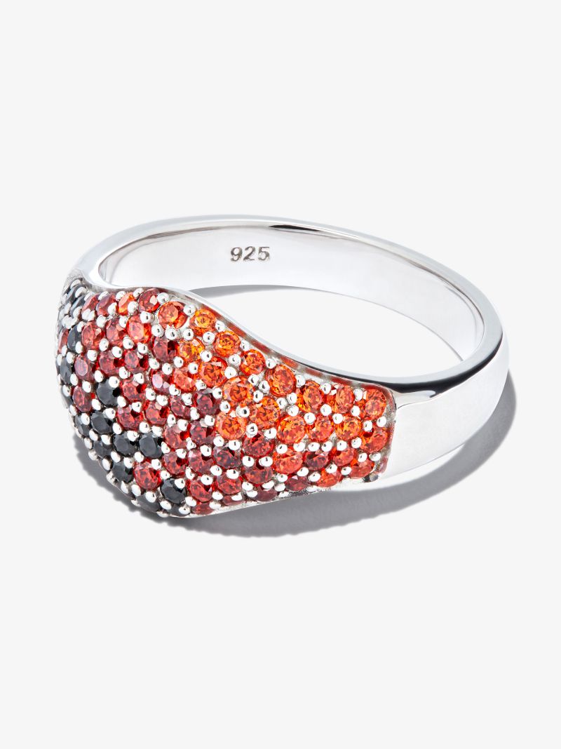 Sterling Silver Mini Crystal Cocktail Ring