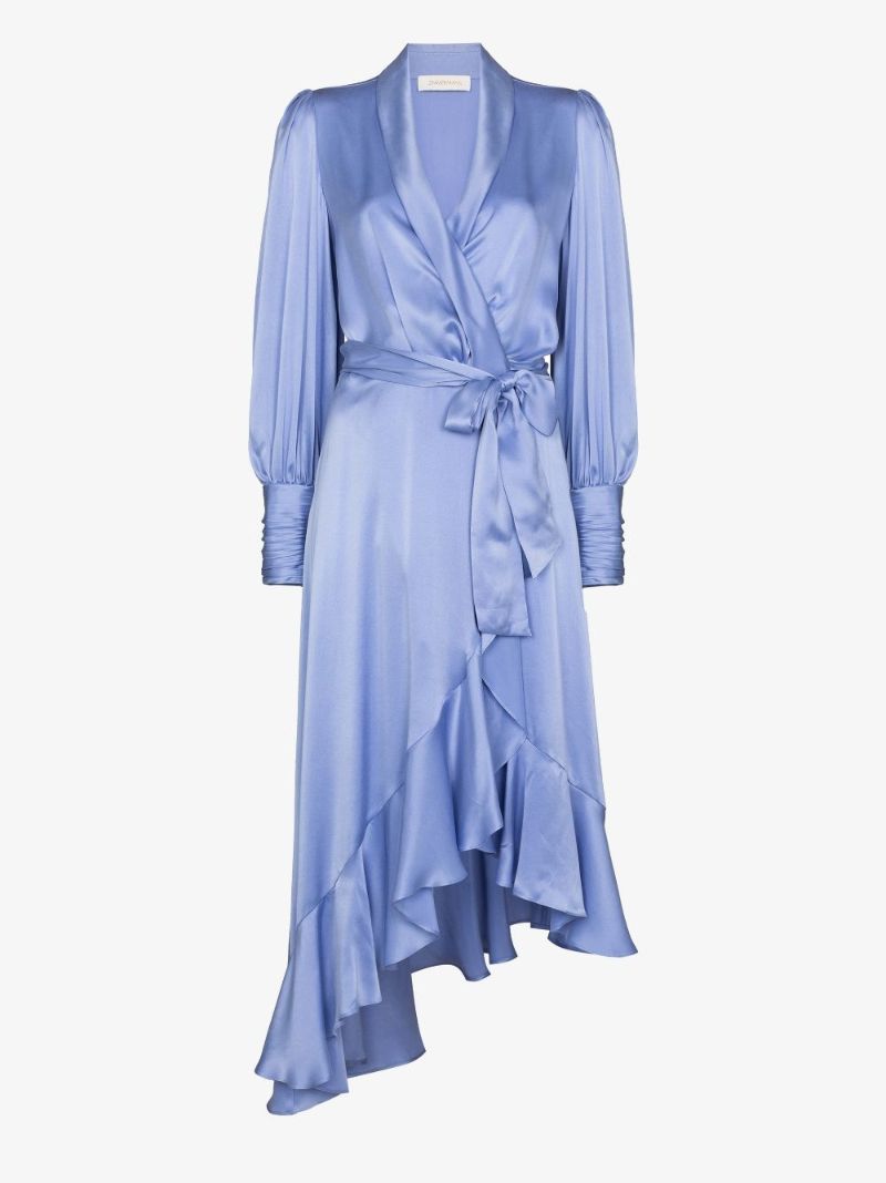 Asymmetric Silk Midi Dress