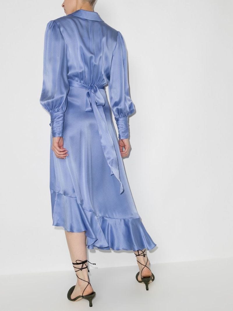 Asymmetric Silk Midi Dress