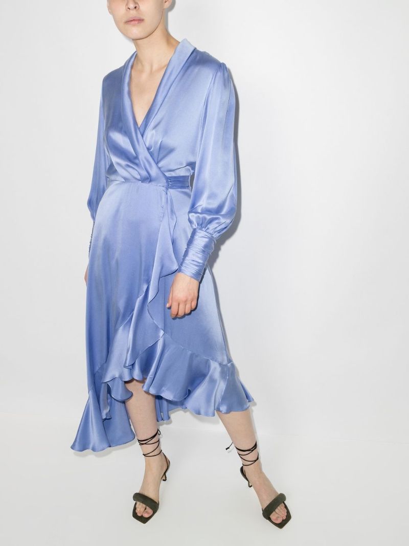 Asymmetric Silk Midi Dress