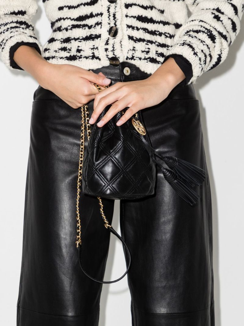 Black Fleming Mini Bucket Bag
