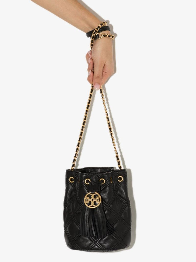 Black Fleming Mini Bucket Bag