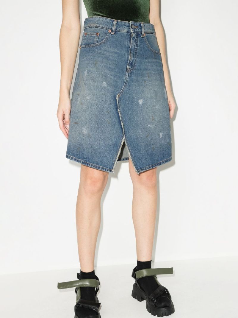 Knee-length Denim Skirt