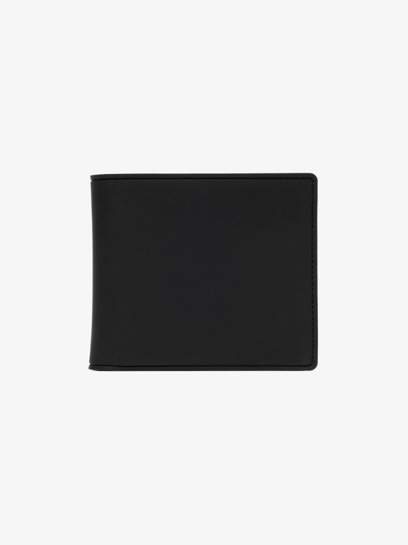 Black Four-stitch Faux Leather Wallet