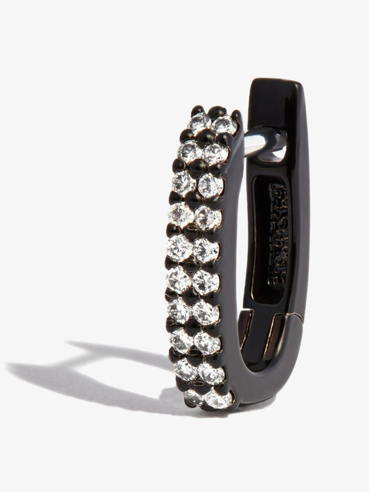 18k Black Gold Basice Diamond Earring
