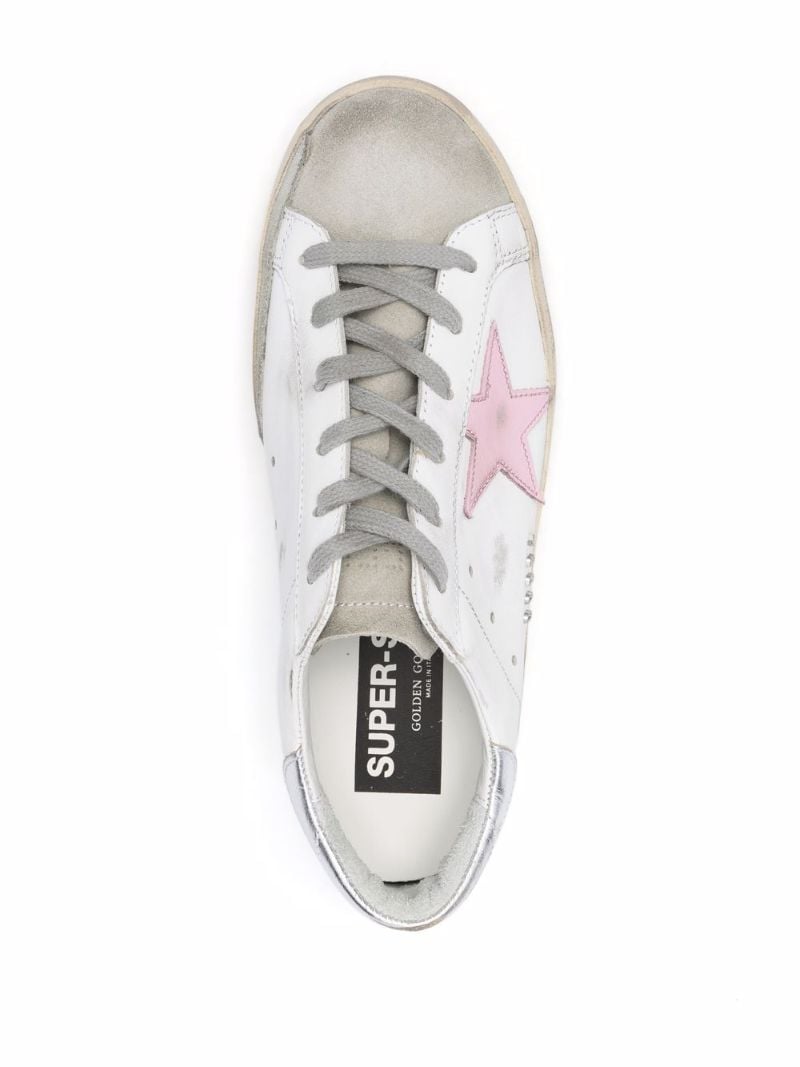 White Super-star Low-top Leather Sneakers