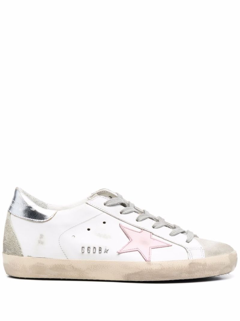 White Super-star Low-top Leather Sneakers