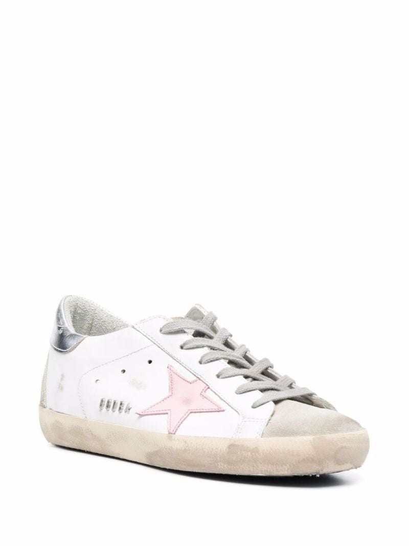 White Super-star Low-top Leather Sneakers