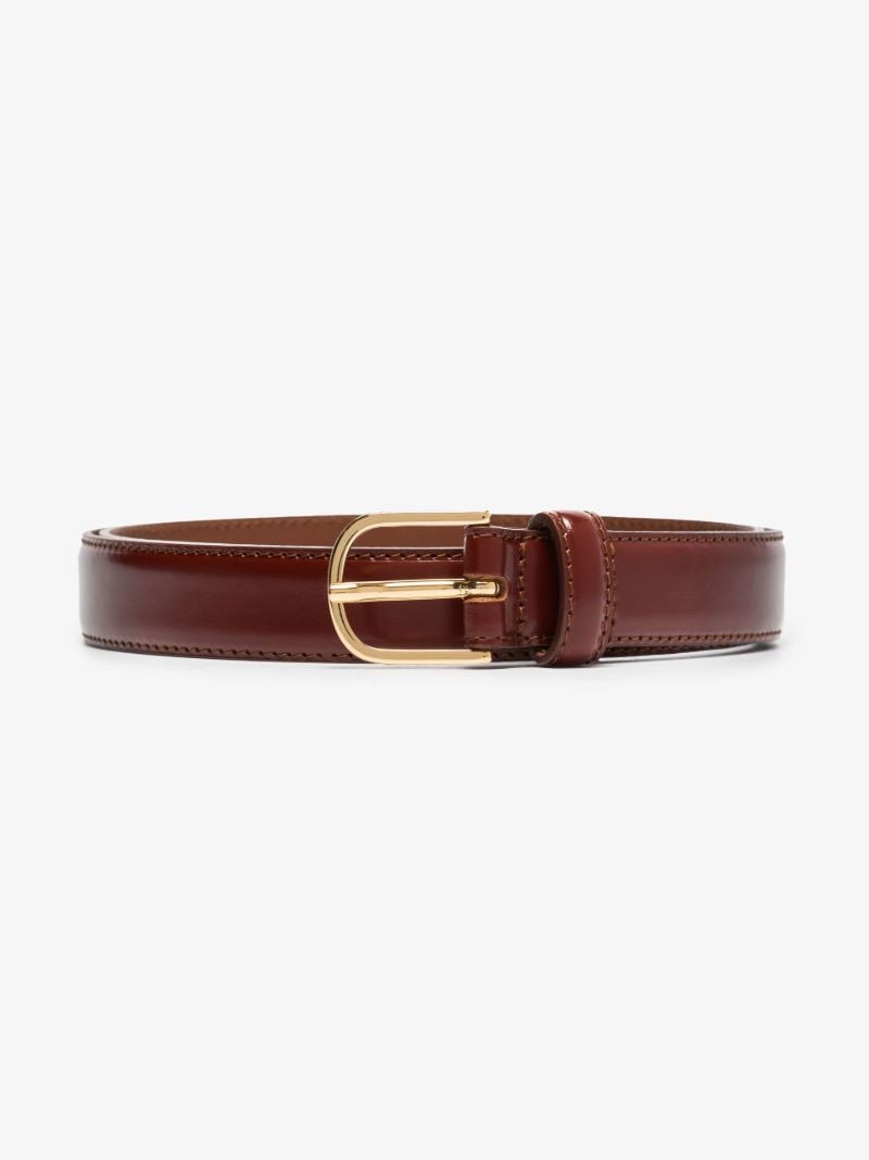Brown Slim Leather Belt