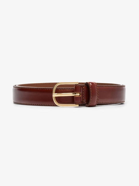 Brown Slim Leather Belt