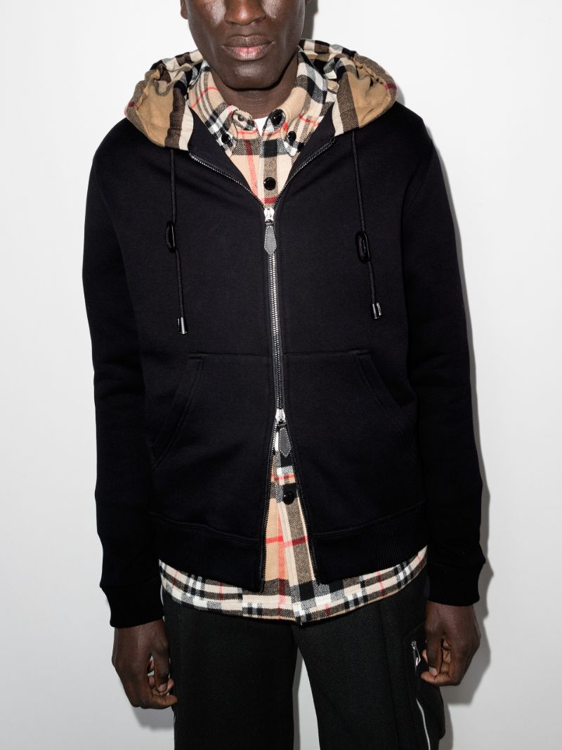 Checked Hooded Sweater