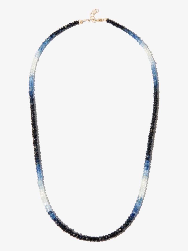 14k Yellow Gold Rocky Sapphire Necklace