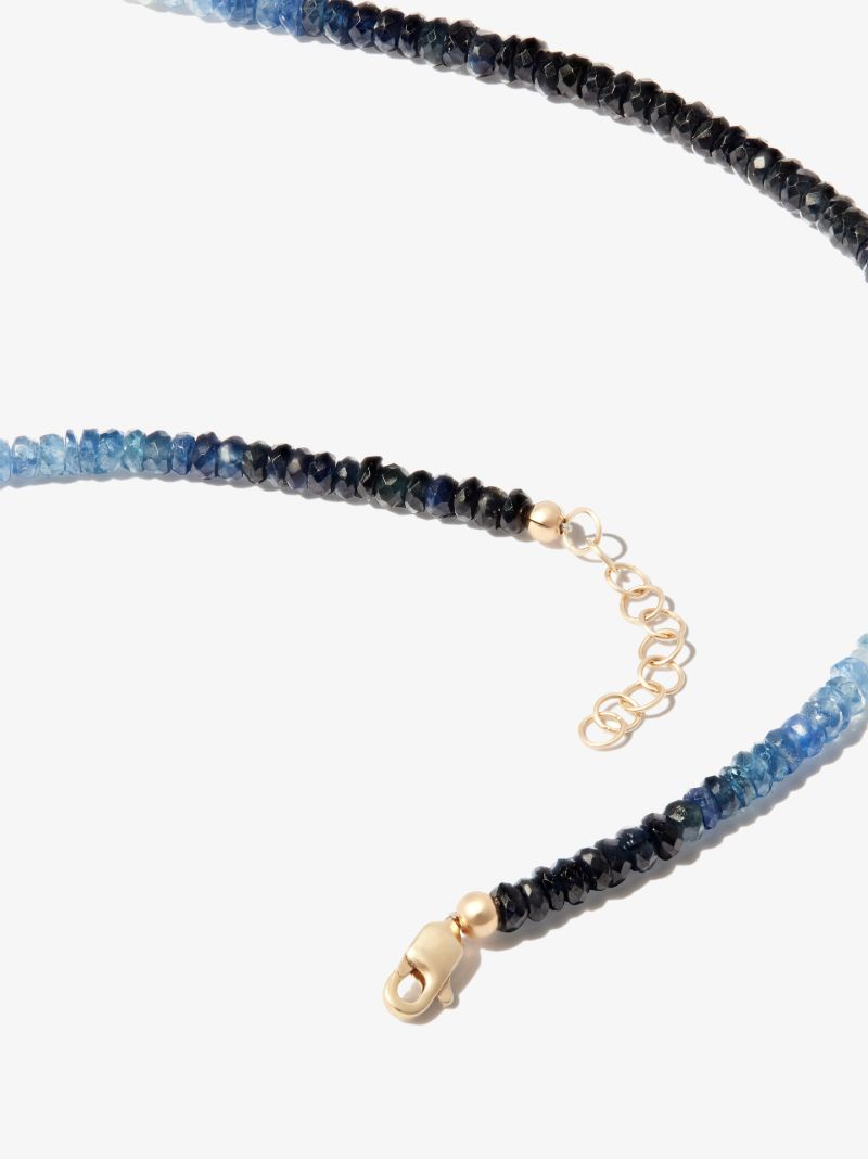14k Yellow Gold Rocky Sapphire Necklace