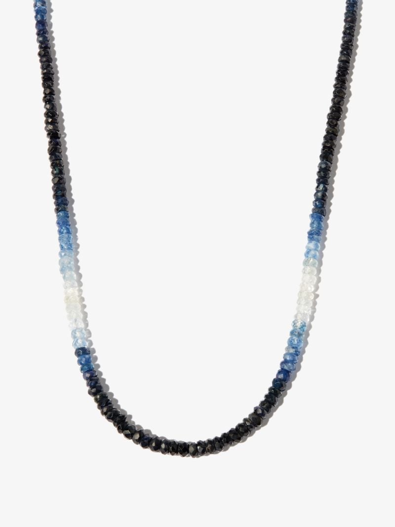 14k Yellow Gold Rocky Sapphire Necklace