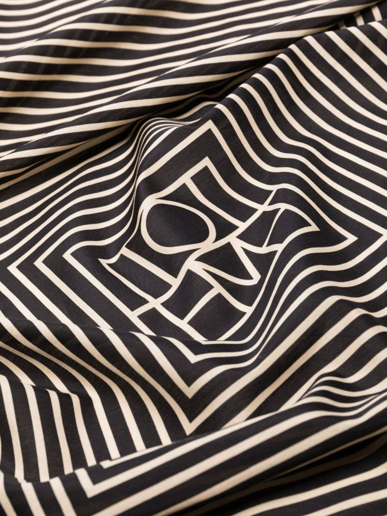 Black Striped Logo Blanket Scarf