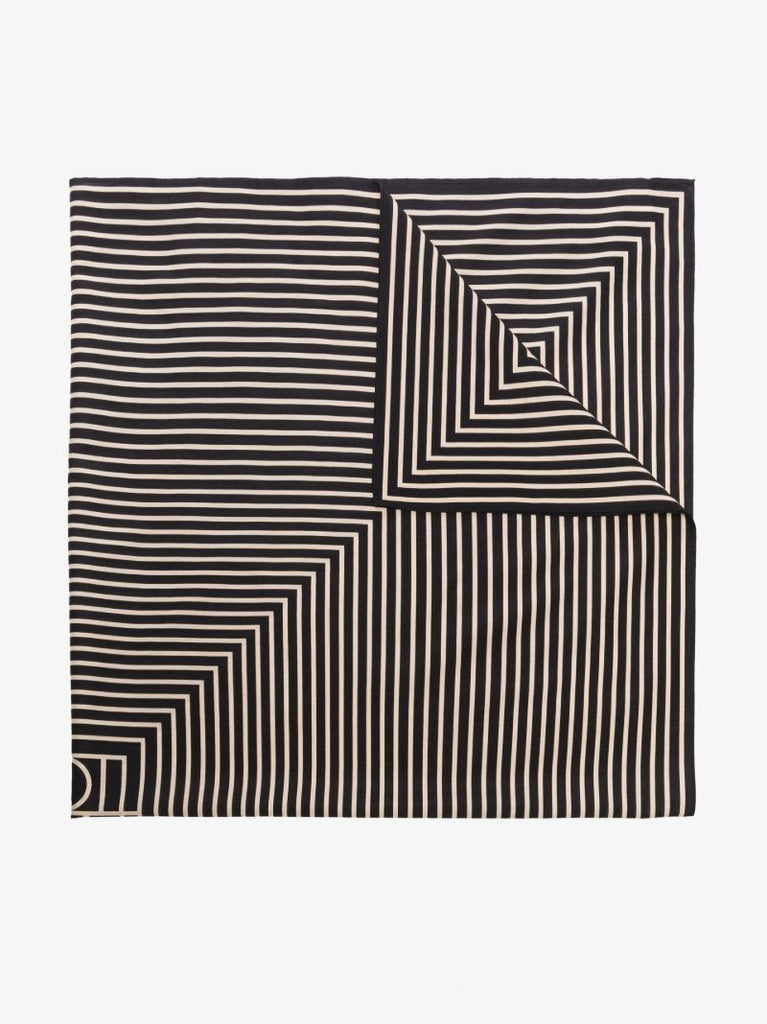 Black Striped Logo Blanket Scarf