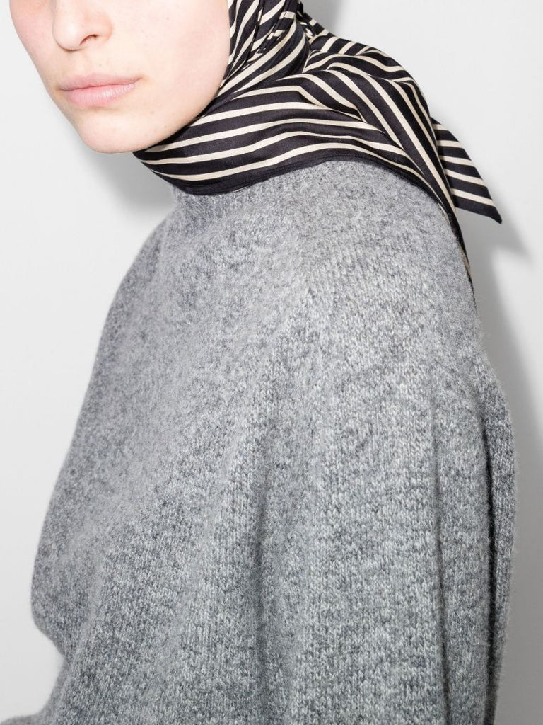 Black Striped Logo Blanket Scarf