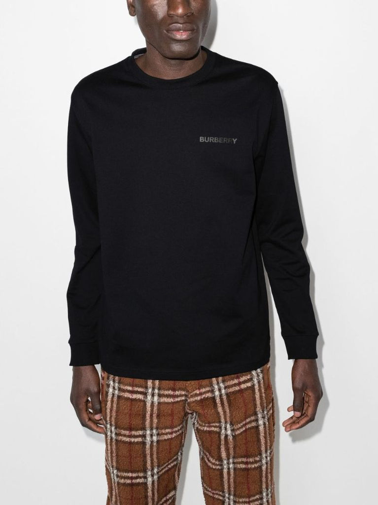 Black Long Sleeve Cotton T-shirt