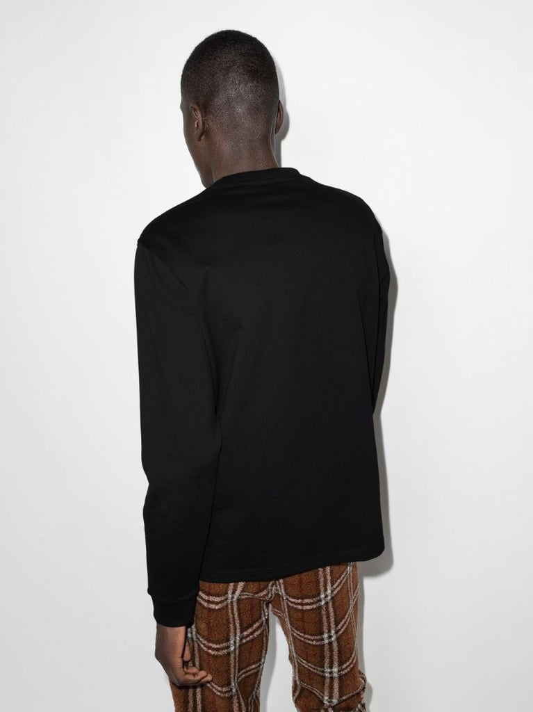 Black Long Sleeve Cotton T-shirt