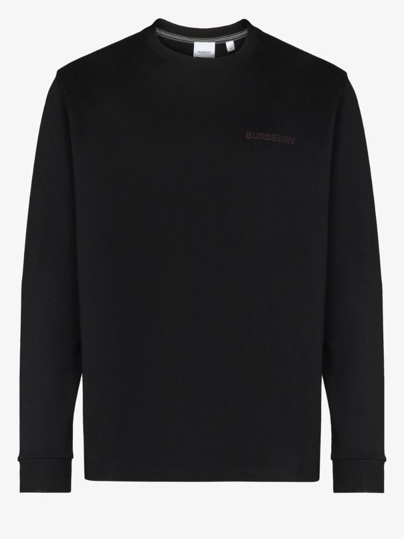 Black Long Sleeve Cotton T-shirt