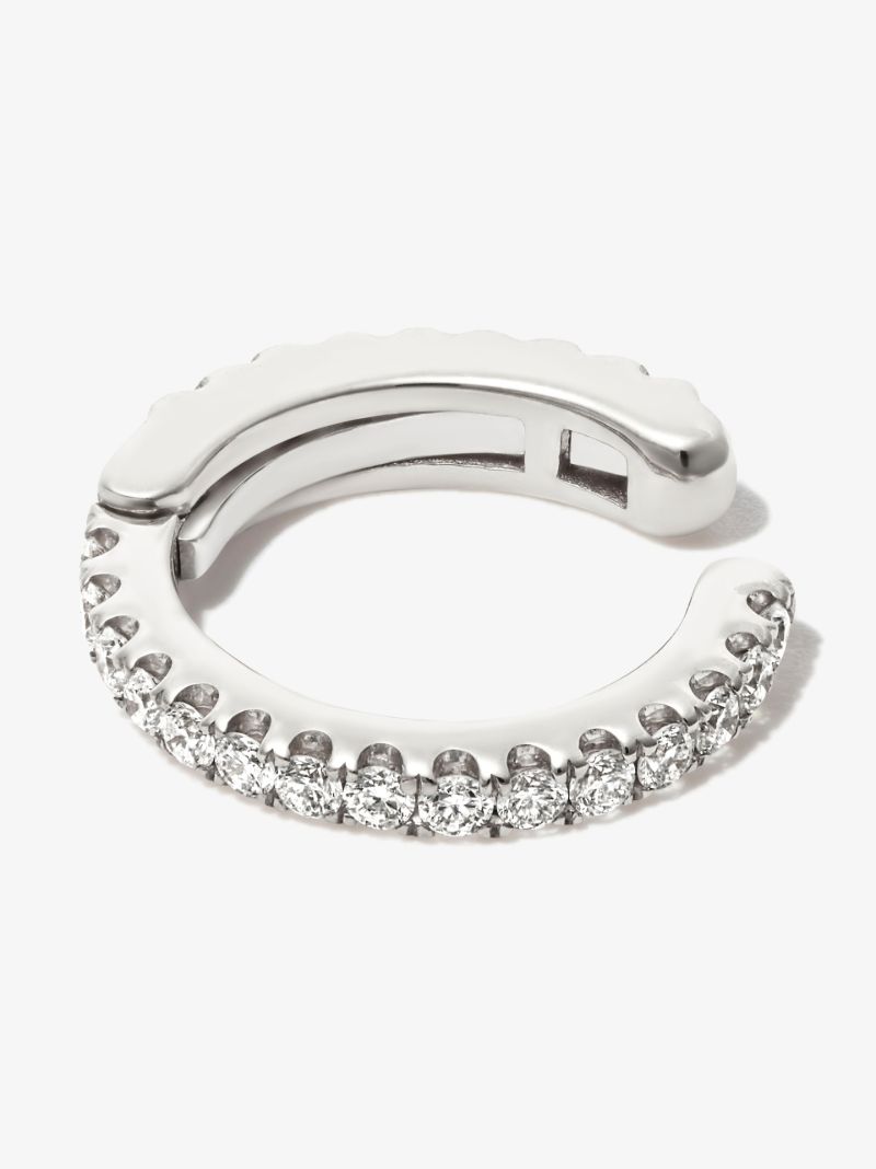 18k White Gold Eternity Diamond Ear Cuff