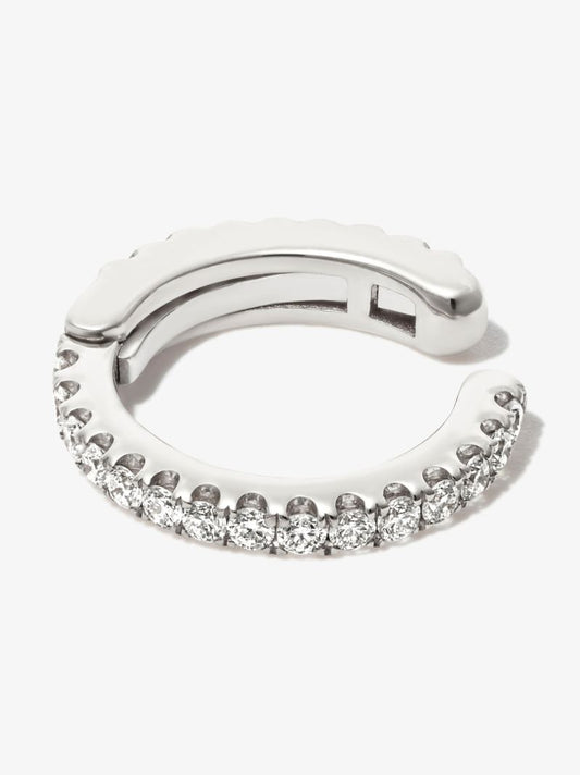 18k White Gold Eternity Diamond Ear Cuff