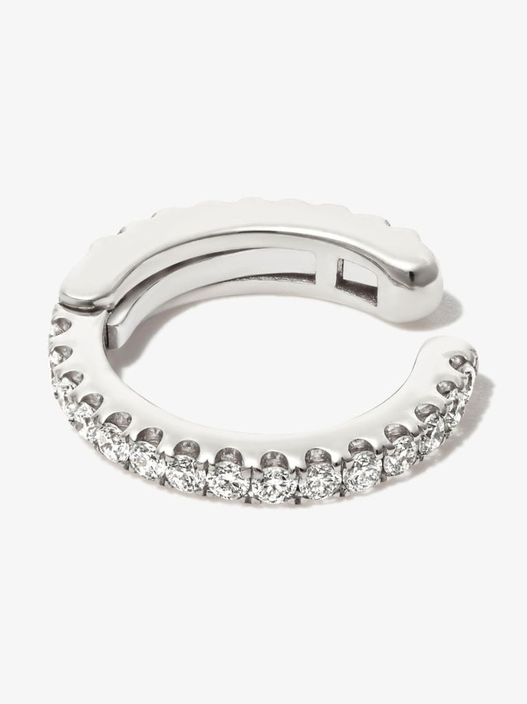 18k White Gold Eternity Diamond Ear Cuff