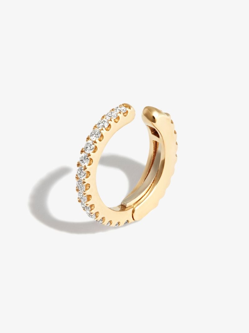 18k Yellow Gold Eternity Diamond Ear Cuff