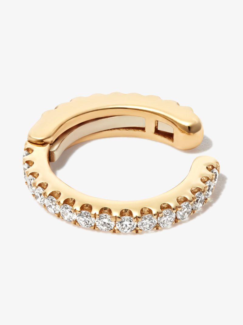 18k Yellow Gold Eternity Diamond Ear Cuff