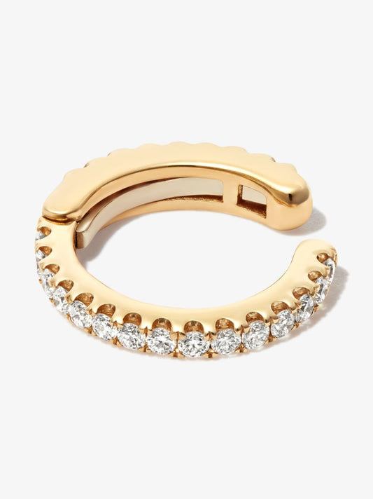 18k Yellow Gold Eternity Diamond Ear Cuff