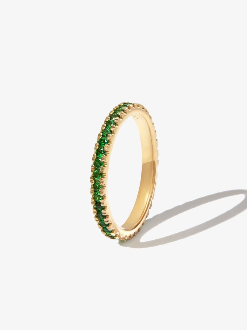 14k Yellow Gold Garnet Ring