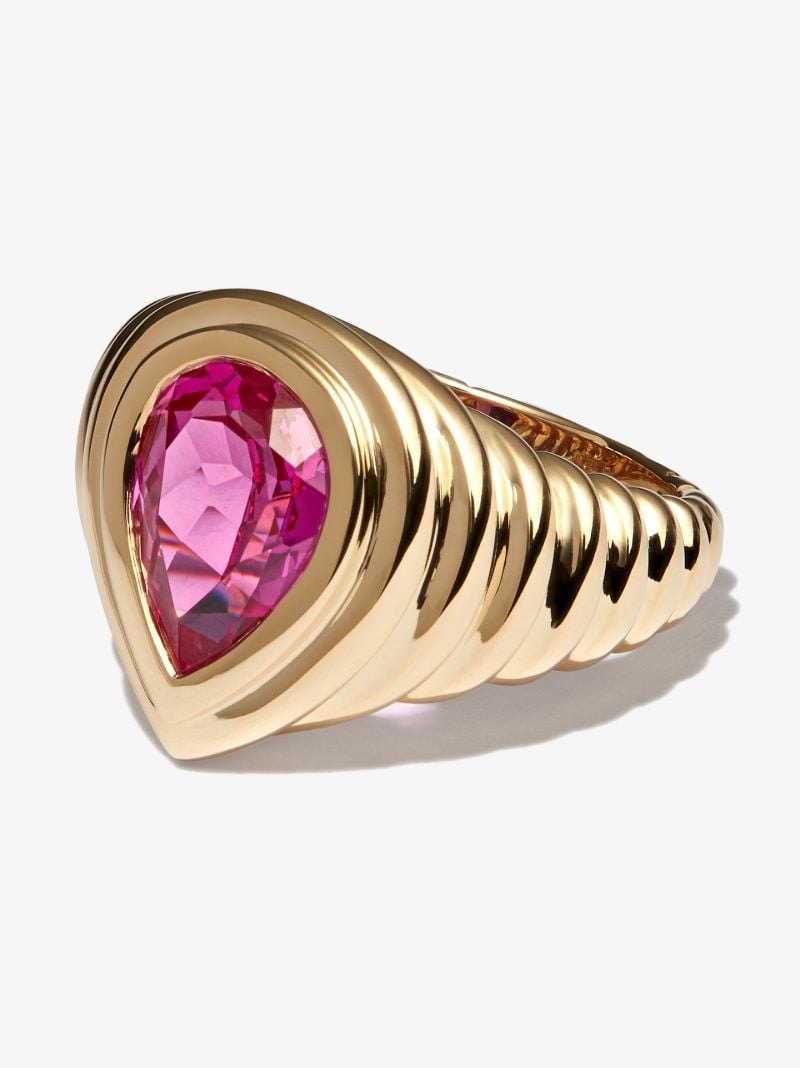 9k Yellow Gold Corundum Signet Ring
