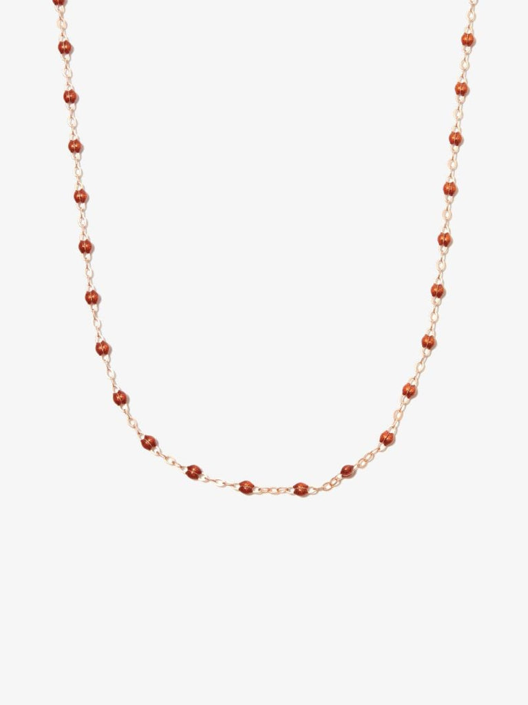 18k Rose Gold Beaded Necklace