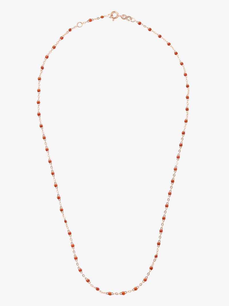 18k Rose Gold Beaded Necklace