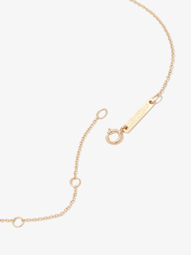 14k Yellow Gold Tapered Diamond and Pearl Necklace