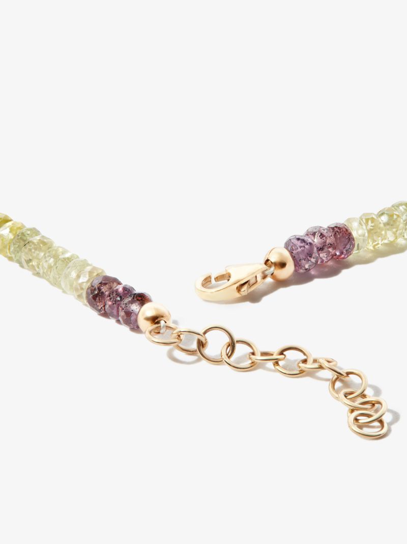 9k Yellow Gold Vibes Sapphire Necklace